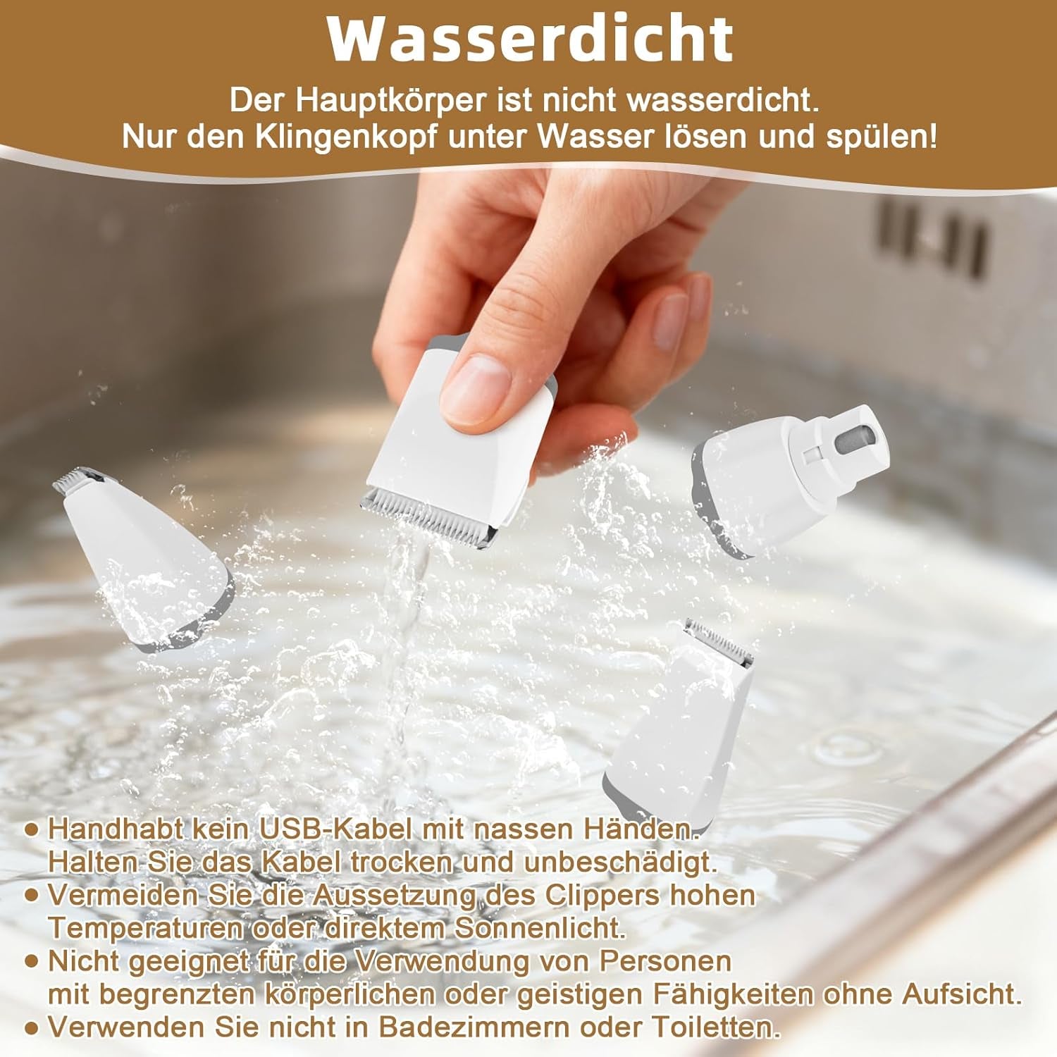 ETACCU Profi Hundeschermaschine 4 in 1 Mit Krallenschleifer, Akku Tierhaarschneider Für Hunde Und Katzen, Leiser Hundetrimmer Mit Led-Anzeige, Keramikklinge, USB-C, Fellpflege Set