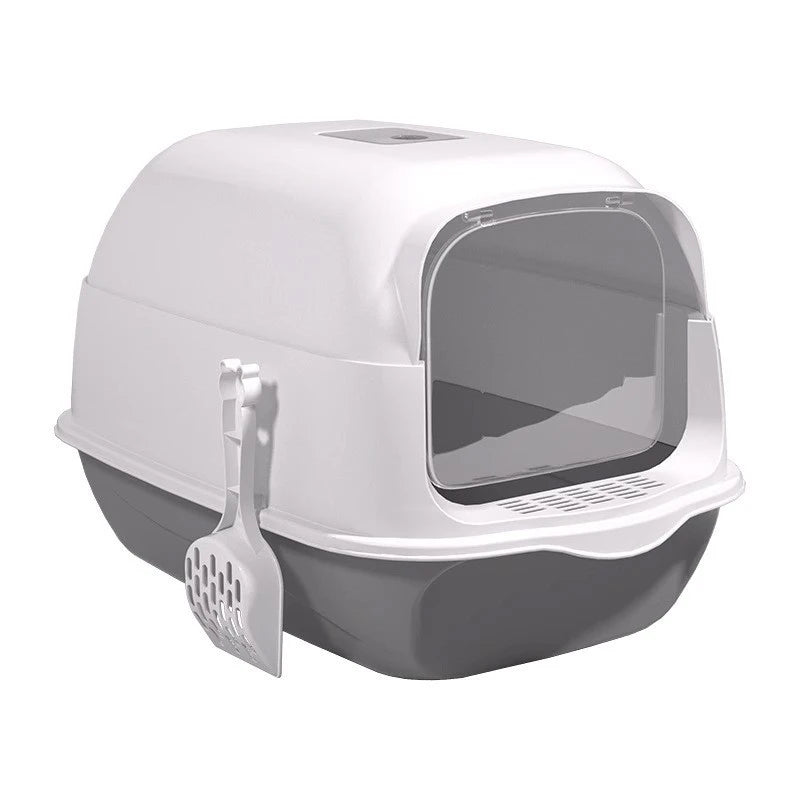 Enclosed Litter Box Large Space anti Splashing Hooded Toilet Easy Clean Pet Litter Box Indoor Cats