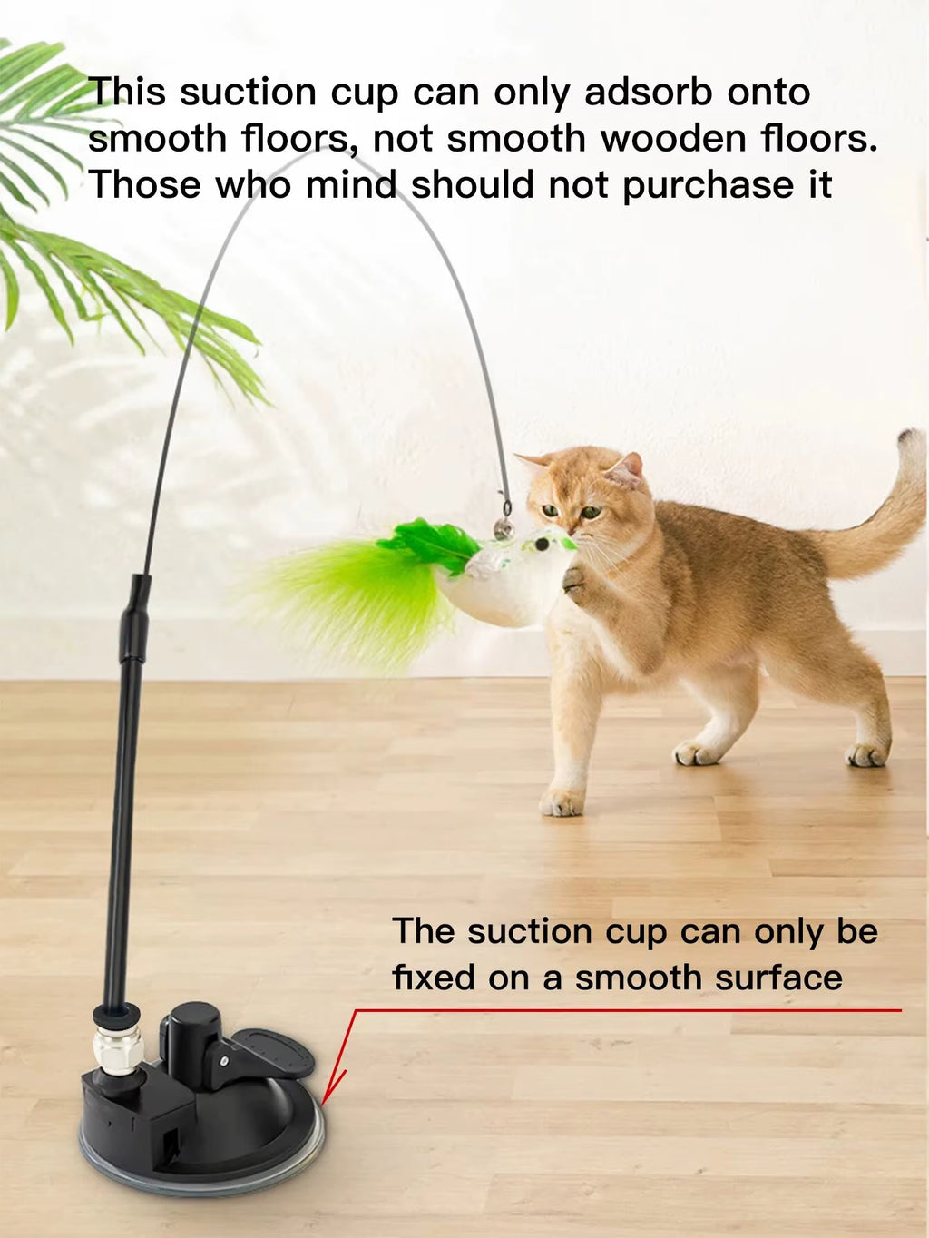 1Pcs Cat Interactive Toy Simulate Bird Interactive Sucker Feather Bell Funny Cat Toys