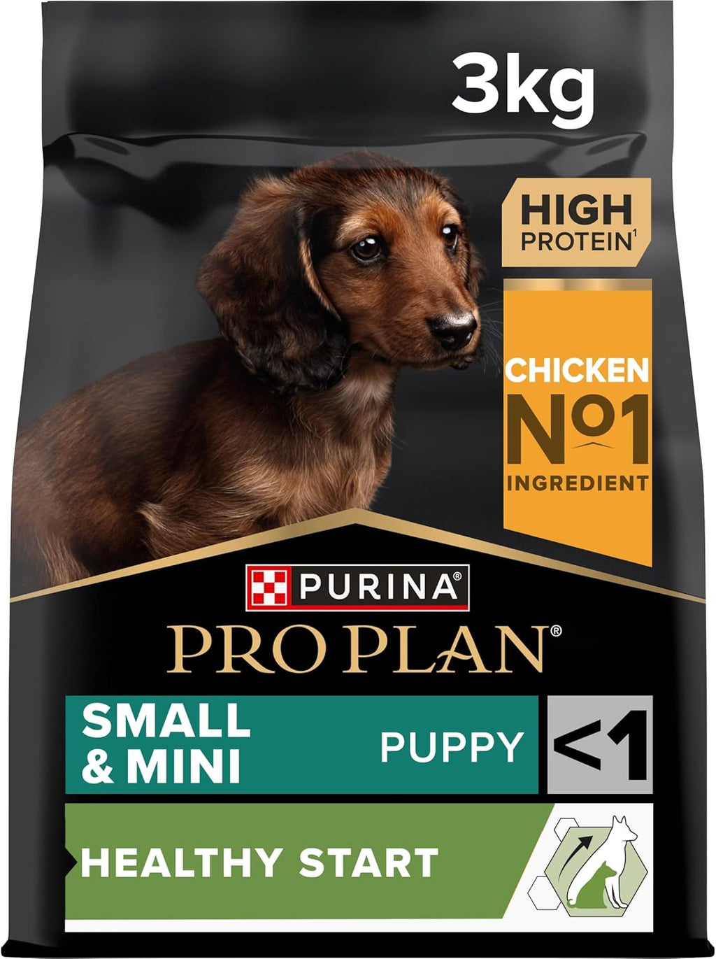 Pro Plan Small Und Mini Puppy Healthy Start, Welpenfutter Trocken, Reich an Huhn, 1Er Pack (1 X 3 Kg)