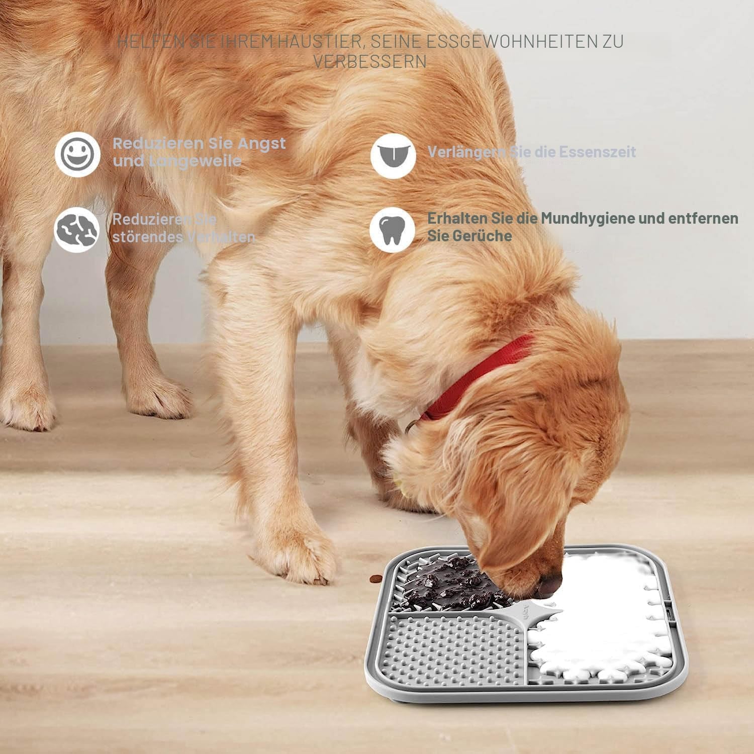 Leckmatte Für Hunde Und Katzen Mit Saugnäpfen, Langsames Füttern, Lecken Für Angstzustände, Hundespielzeug, Fütterungsmatte Für Butter, Joghurt, Erdnuss, Haustier-Badetrainingsmatte, 20 * 20Cm
