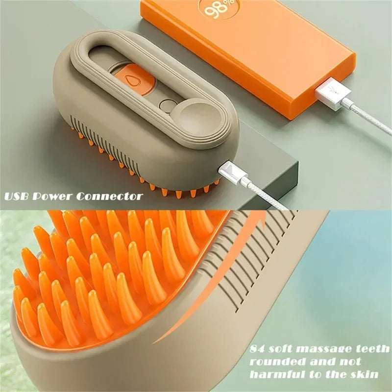 Cat Steam Brush Steamy Dog Brush 3 in 1 Electric Spray Cat Hair Brushes for Massage Pet Grooming Comb Hair Removal Combs