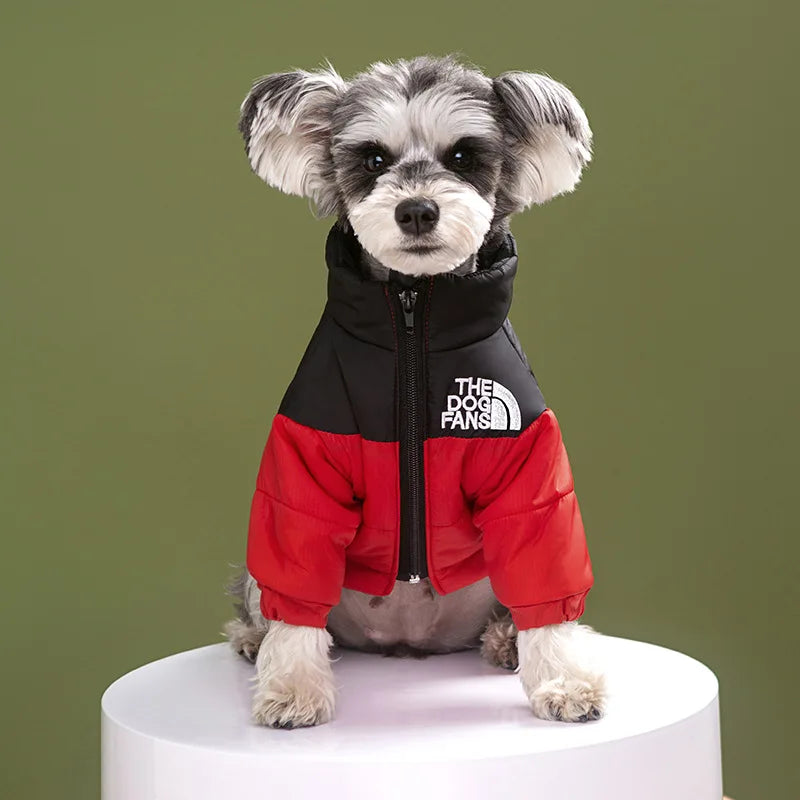 The Dog Face Winter Pet Dog down Jacket Clothes for Small Medium Dogs Warm Thick White Duck down Vest French Bulldog Puppy Coat
