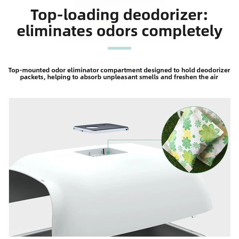 Enclosed Litter Box Large Space anti Splashing Hooded Toilet Easy Clean Pet Litter Box Indoor Cats