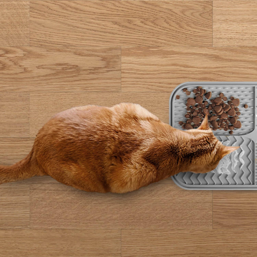 Leckmatte Für Hunde Und Katzen Mit Saugnäpfen, Langsames Füttern, Lecken Für Angstzustände, Hundespielzeug, Fütterungsmatte Für Butter, Joghurt, Erdnuss, Haustier-Badetrainingsmatte, 20 * 20Cm